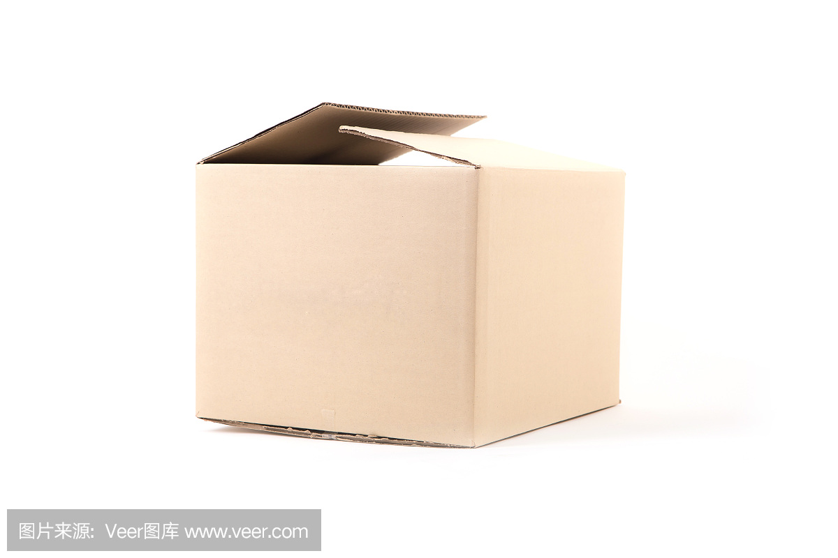 紙箱。前視圖